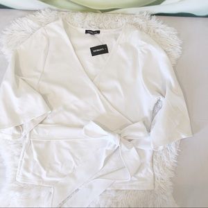 White wrap top